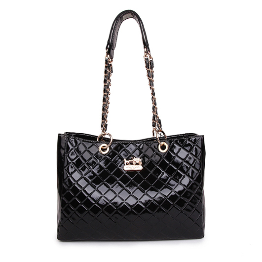 Coach Rhombic Medium Black Shoulder Bags BCK Coach Rhombic Medium Black Shoulder Bags BCK